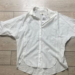 LOFT White Women’s Casual Button-Down Shirt